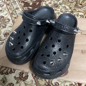 Black Spiked Clogs